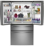 GE PJE23BYWFS Profile 23.2 Cu. Ft. Smart Counter-Depth 4-Door French-Door Refrigerator, Dual-Dispense AutoFill – PJE23BYWFS-KT