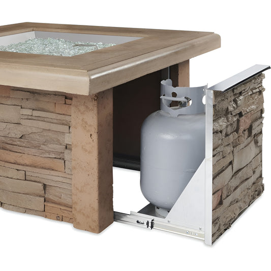 The Outdoor GreatRoom Outdoor GreatRoom: Sierra Square Gas Fire Pit Table - SIERRA-2424-M-K