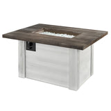 The Outdoor GreatRoom Outdoor GreatRoom: Alcott Rectangular Gas Fire Pit Table - ALC-1224