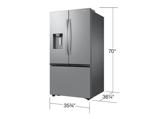 SAMSUNG 31 cu. ft. Mega Capacity 3-Door French Door Refrigerator with Four Types of Ice in Stainless Steel - RF32CG5400SR