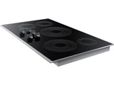 SAMSUNG 36" Smart Electric Cooktop in Stainless Steel - NZ36K6430RS-KT
