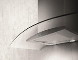 Elica - POTENZA - Comfort - 30" W x 19 11/16" D x 1 15/16" H, Stainless + Clear Glass  - Wall Mount Hoods - EPT430S2