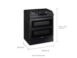SAMSUNG 6.0 cu ft. Smart Slide-in Gas Range with Flex Duo(TM), Smart Dial & Air Fry in Black Stainless Steel - NX60T8751SG-KT