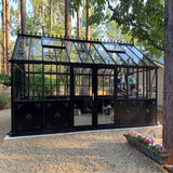 Janssens | 10x20x9 ft Retro Royal Victorian VI 36 Medium Greenhouse Kit With 4mm Tempered Glass Glazing - VI-36-RETRO-BLACK
