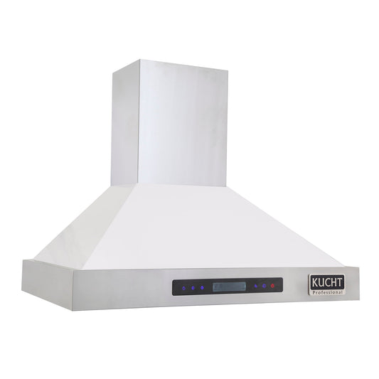 Kucht Professional 30" Wall Mount Range Hood 900 CFM in White - KRH3015-W