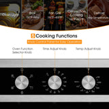 Costway Single Wall Oven 24" 2.47 Cu.ft with 5 Cooking Modes 2300W New - FP10040US-SL