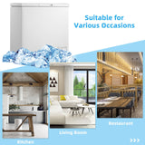 Costway Compact Chest Freezer 5 Cu.ft with Removable Storage Basket New - FP10002US-WH