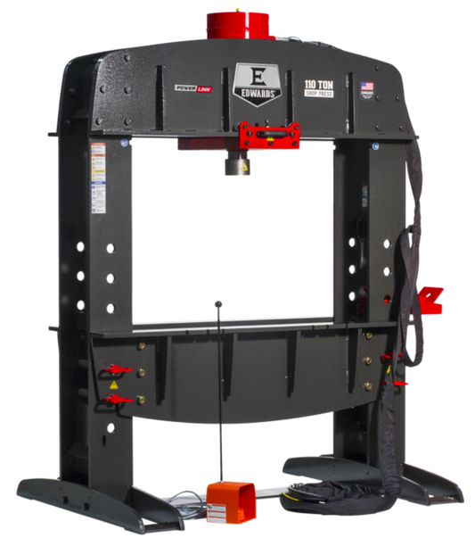 EDWARDS 110 Ton Shop Press & Portable Power Unit  -  HAT9010
