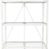 Origami 2 Pack Large Wheeled 5-Shelf Folding Steel Wire Shelving Rack, White - 415233
