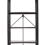 Origami 6 Tier Classic Steel Bookcase Organizer Storage Rack, Black (2 Pack) - 125949