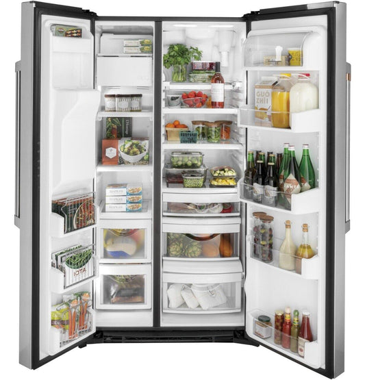 Café 21.9 Cu. Ft. Counter-Depth Side-By-Side Refrigerator - CZS22MP2NS1