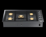 DACOR 36" Gas Cooktop, Graphite Stainless Steel, Natural Gas - DTG36M955FM-KT
