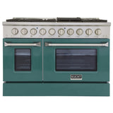 Kucht 48" Pro-Style Propane Gas Dual Fuel Range with 4 Burners in Green - KDF482/LP-G