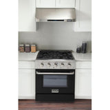 Kucht Professional 30 in. 4.2 cu ft. Propane Gas Range with Black Door and Silver Knobs -  KNG301/LP-K