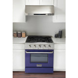 Kucht 30" Pro-Style Natural Gas Dual Fuel Range with 4 Burners in Blue - KDF302-B