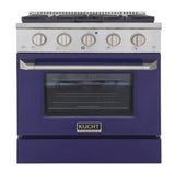 Kucht 30" Pro-Style Propane Gas Dual Fuel Range with 4 Burners in Blue - KDF302/LP-B