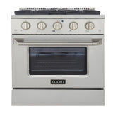 Kucht Professional 30 in. 4.2 cu ft. Propane Gas Range with Silver Knobs - KNG301/LP-S