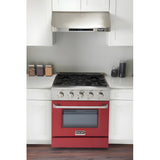 Kucht Professional 30 in. 4.2 cu ft. Natural Gas Range with Red Door and Silver Knobs - KNG301-R