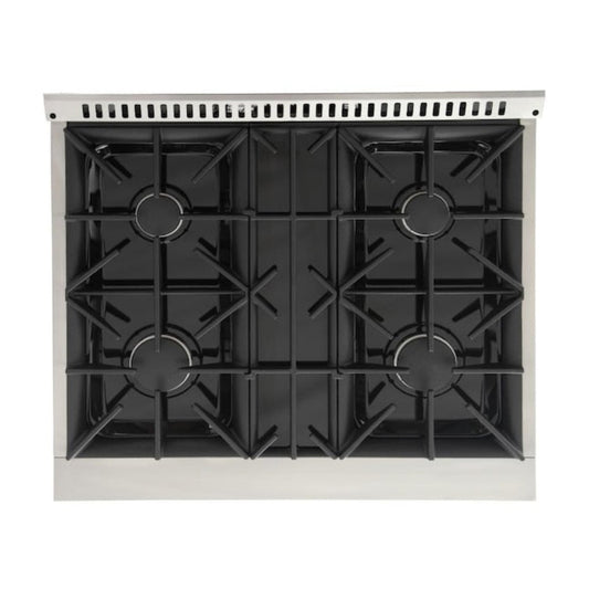 Kucht Professional 30 in. 4.2 cu ft. Propane Gas Range with Black Door and Silver Knobs -  KNG301/LP-K