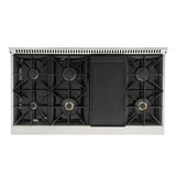 Kucht 48" Pro-Style Natural Gas Dual Fuel Range with 4 Burners in Stainless Steel - KDF482-S