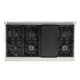 Kucht 48" Pro-Style Natural Gas Dual Fuel Range with 4 Burners in Gray - KDF482-GR