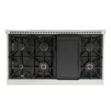 Kucht 48" Pro-Style Natural Gas Dual Fuel Range with 4 Burners in Stainless Steel - KDF482-S