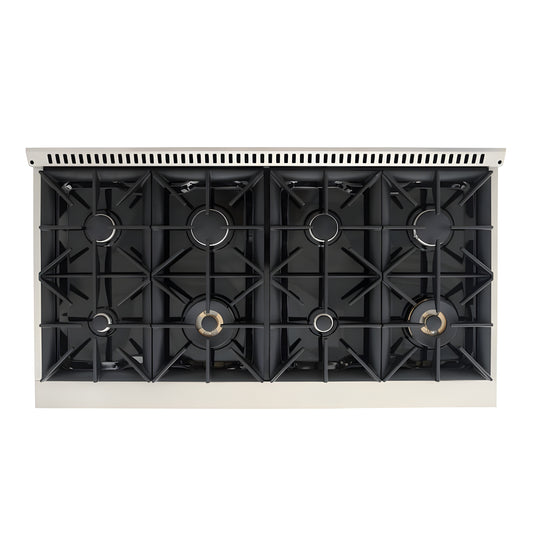 Kucht 48" Pro-Style Natural Gas Dual Fuel Range with 4 Burners in Gray - KDF482-GR
