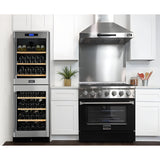 Kucht Professional 36 in. 5.2 cu ft. Natural Gas Range with Black Door and Silver Knobs - KNG361-K