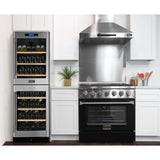 Kucht Professional 36 in. 5.2 cu ft. Propane Gas Range with Black Door and Silver Knobs - KNG361/LP-K