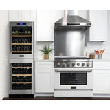 Kucht 36" Pro-Style Natural Gas Dual Fuel Range with 4 Burners in White - KDF362-W