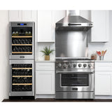 Kucht 48" Pro-Style Propane Gas Dual Fuel Range in White with Rose Gold Accents - KDF482/LP-W-ROS