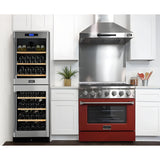 Kucht 36" Pro-Style Propane Gas Dual Fuel Range with 4 Burners in Red - KDF362/LP-R