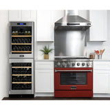 Kucht 36" Pro-Style Propane Gas Dual Fuel Range with 4 Burners in Red - KDF362/LP-R