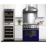 Kucht 36" Pro-Style Propane Gas Dual Fuel Range with 4 Burners in Blue, - KDF362/LP-B
