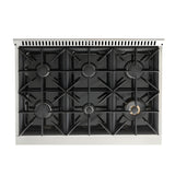 Kucht 36" Pro-Style Natural Gas Dual Fuel Range with 4 Burners in Gray - KDF362-GR