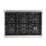 Kucht 36" Pro-Style Propane Gas Dual Fuel Range with 4 Burners in Black - KDF362/LP-K