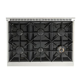 Kucht 36" Pro-Style Natural Gas Dual Fuel Range with 4 Burners in White - KDF362-W