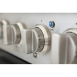 Kucht 36" Pro-Style Natural Gas Dual Fuel Range with 4 Burners in White - KDF362-W