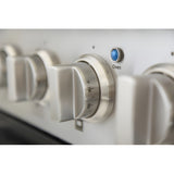 Kucht 30" Pro-Style Natural Gas Dual Fuel Range with 4 Burners in White - KDF302-W