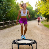 JumpSport 350 PRO Indoor Lightweight 39" Round Fitness Trampoline with 4 Videos - 168417
