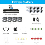 Zosi C105 4K 16 Channel PoE Security Camera System + 4TB Hard Drive - C105 4K 16