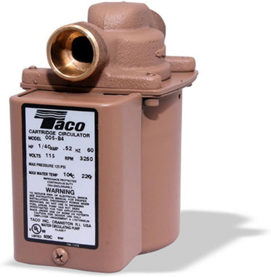 Taco  Bronze Circulator Pump 1/2-Inch Sweat with Integral Check Valve Replacement MPN - 006-BC7-1IFC