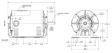 Marathon Electric MG141 G141 56 Frame Open Drip Proof Motor 3/4 hp 1800 rpm - MG141
