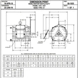 U. S. Motors Nidec HD1P3E 1 hp 1200 RPM 145T Frame 230/460V TEFC - HD1P3E