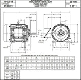U. S. Motors Nidec HD75P2E 75 hp 1800 RPM 365T Frame 208-230/460V TEFC - HD75P2E