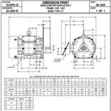U. S. Motors Nidec HD1P2E 1 HP 1800 RPM 143T Frame 230/460V TEFC Electric Motor - HD1P2E