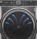 GE 5.0 cu. ft. Smart Front Load Washer w/ SmartDispense & OdorBlock - GFW655SSVWW-KT