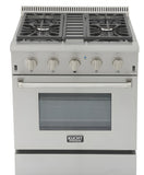 Kucht Professional 30 in. 4.2 cu ft. Natural Gas Range with Silver Knobs - KRG3080U-S