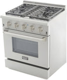 Kucht Professional 30 in. 4.2 cu ft. Natural Gas Range with Silver Knobs - KRG3080U-S