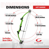 Genesis Archery Compound Bow Adjustable Sizing for Left Handed, Green (2 Pack) - 323630